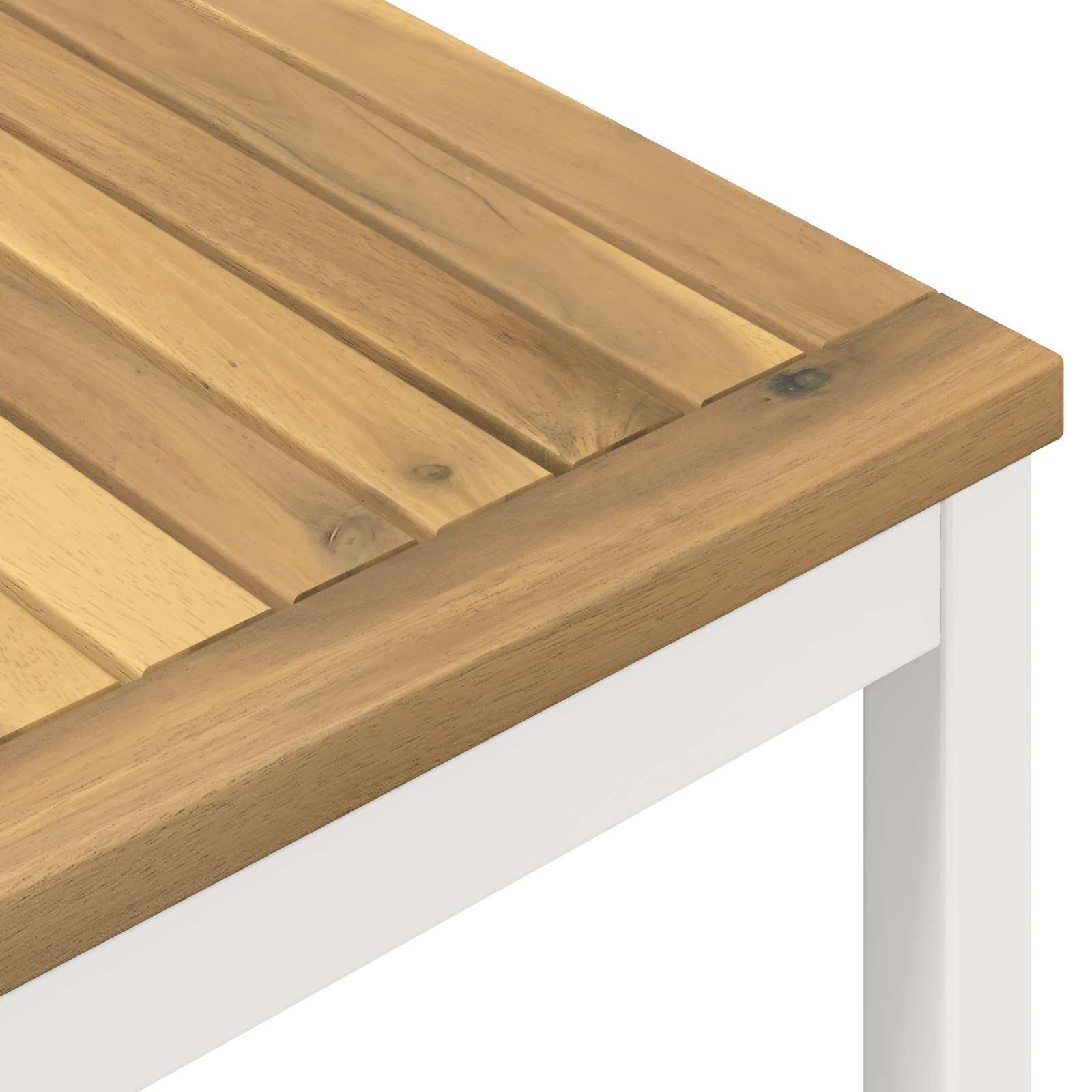 Tavolo Bar da Giardino Bianco 196 x 100,5 x 105 cm