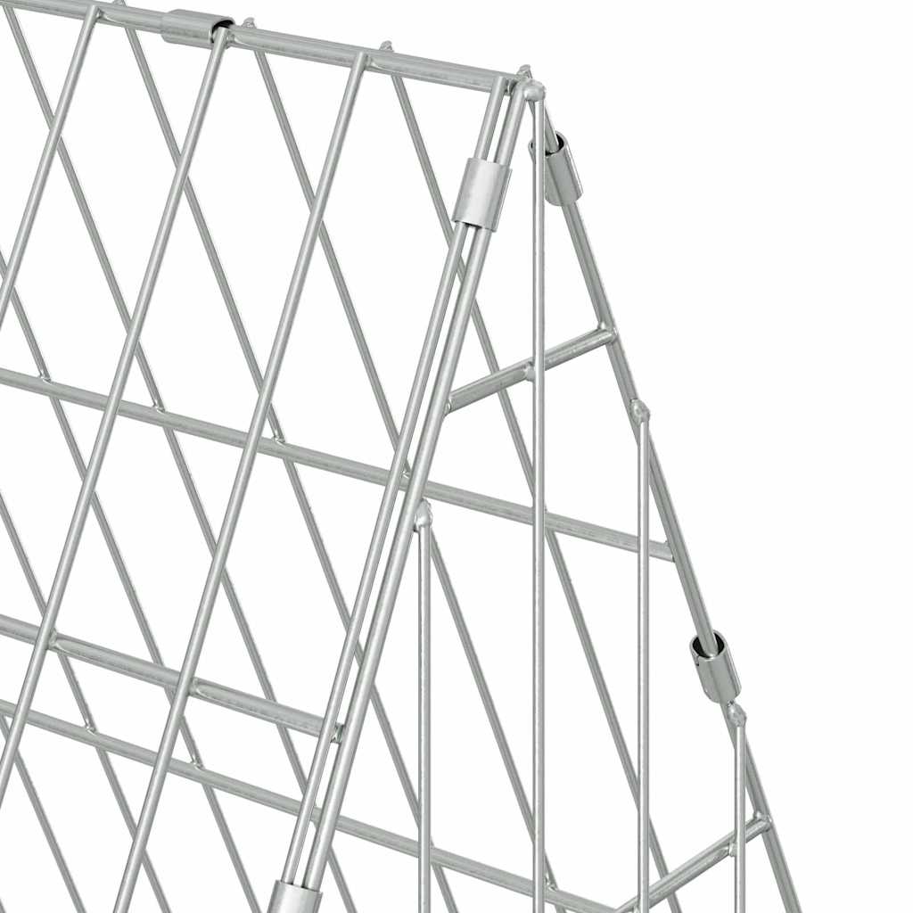 Gabbia per polli Argento 215 x 55 x 55 cm Acciaio zincato