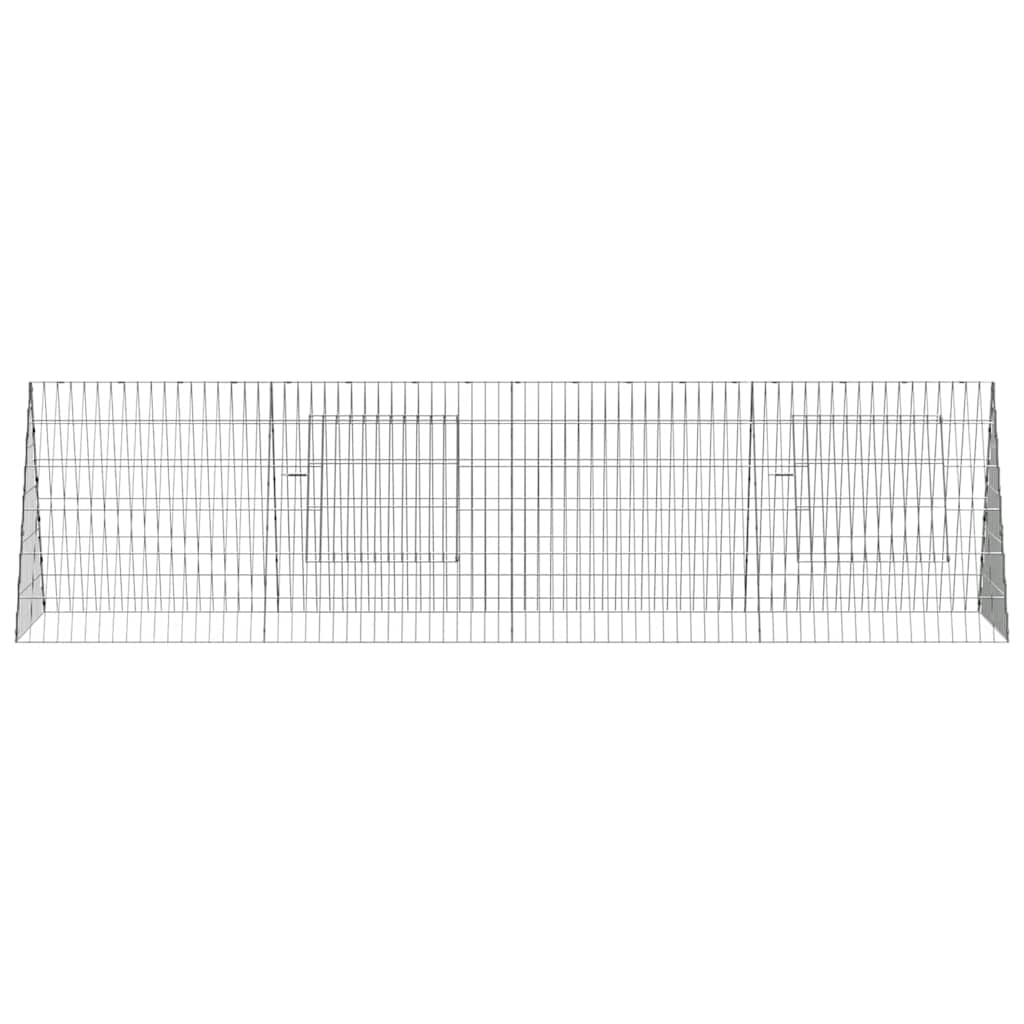 Gabbia per polli Argento 215 x 55 x 55 cm Acciaio zincato