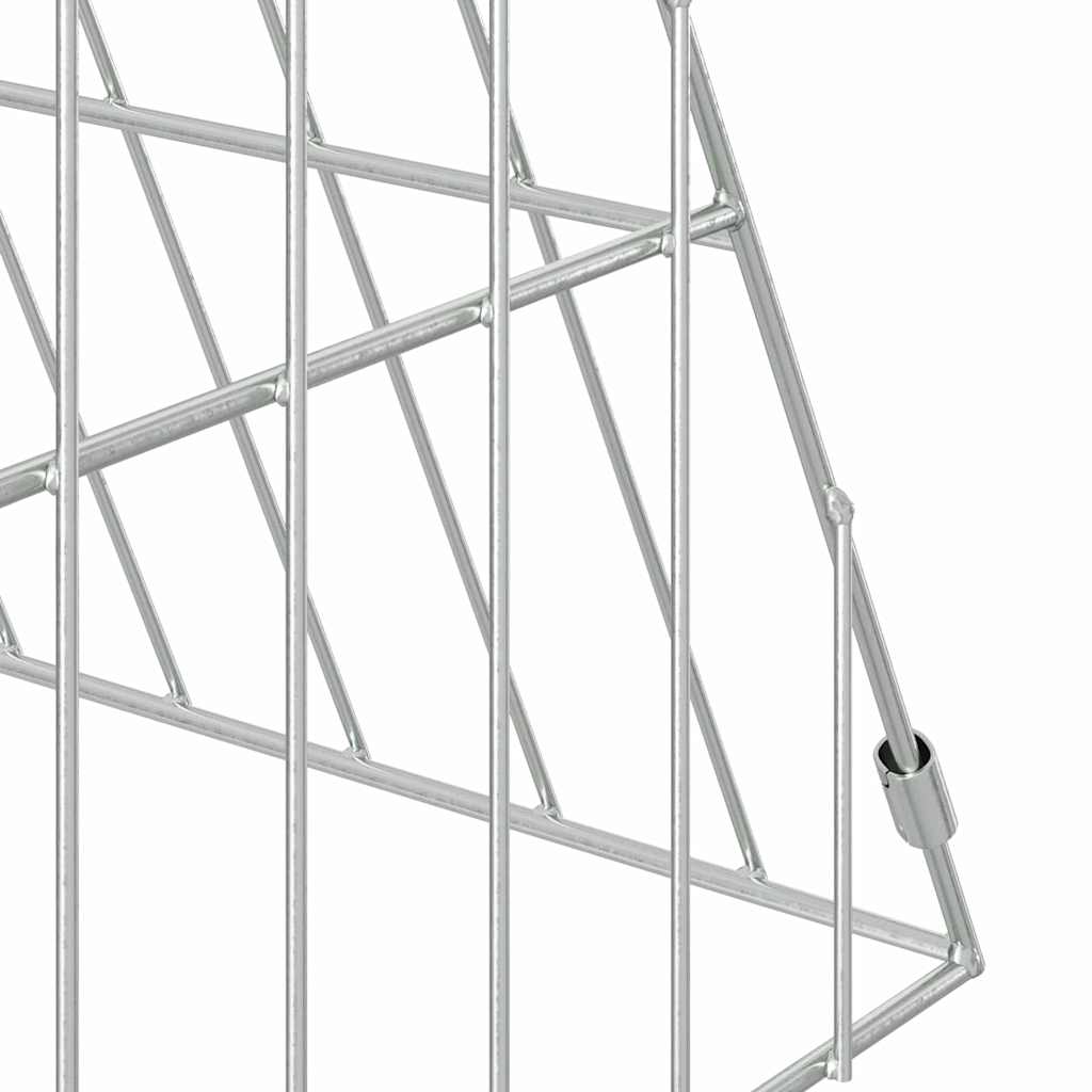 Gabbia per polli Argento 215 x 55 x 55 cm Acciaio zincato
