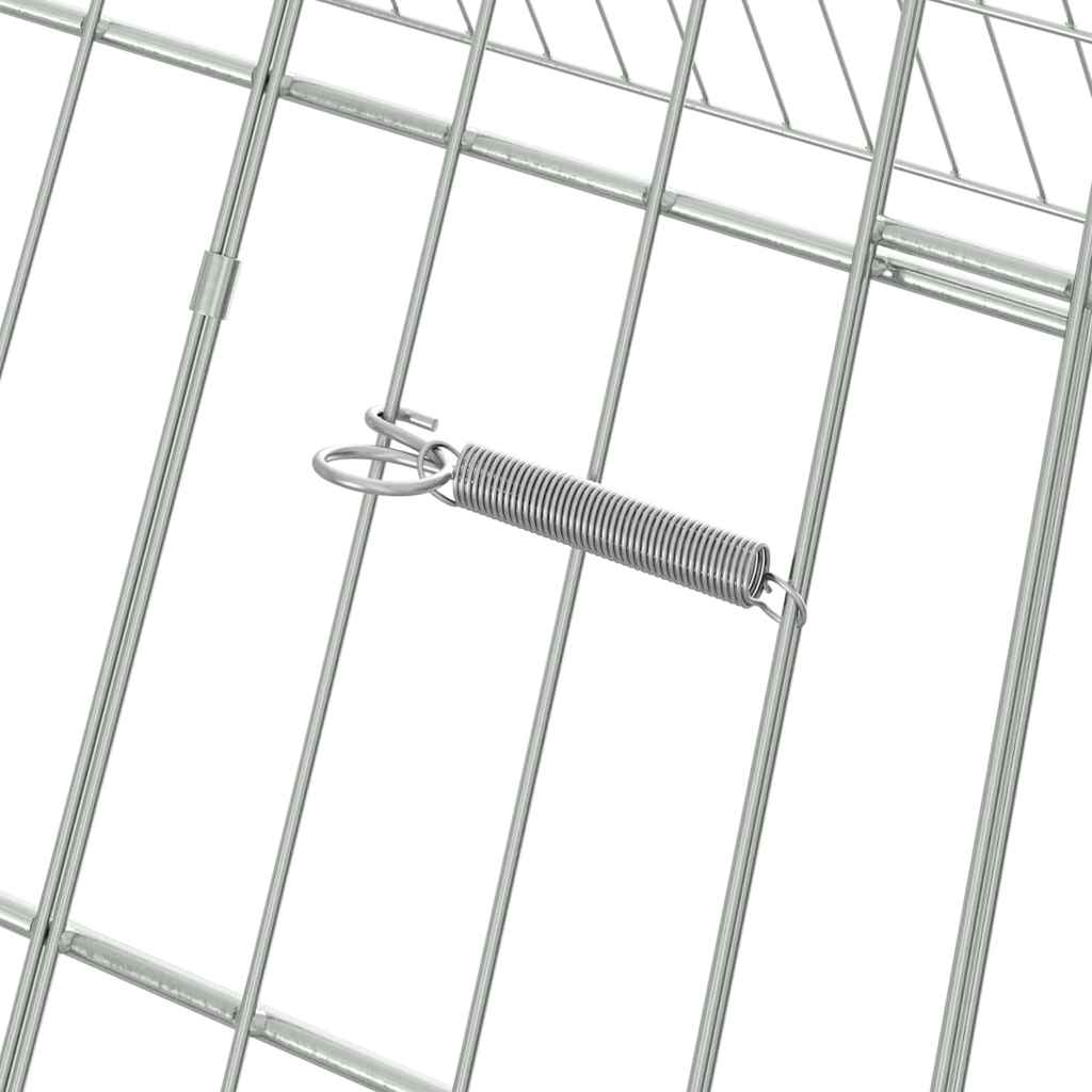 Gabbia per polli Argento 430 x 100 x 85 cm Acciaio zincato