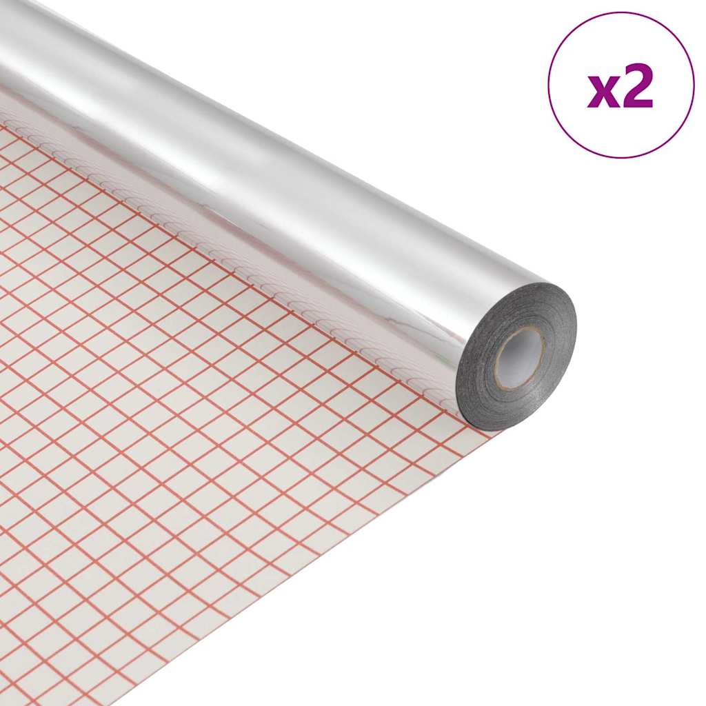 Film Adesivo per Specchi 60 x 100 cm 2 pz Argento PET