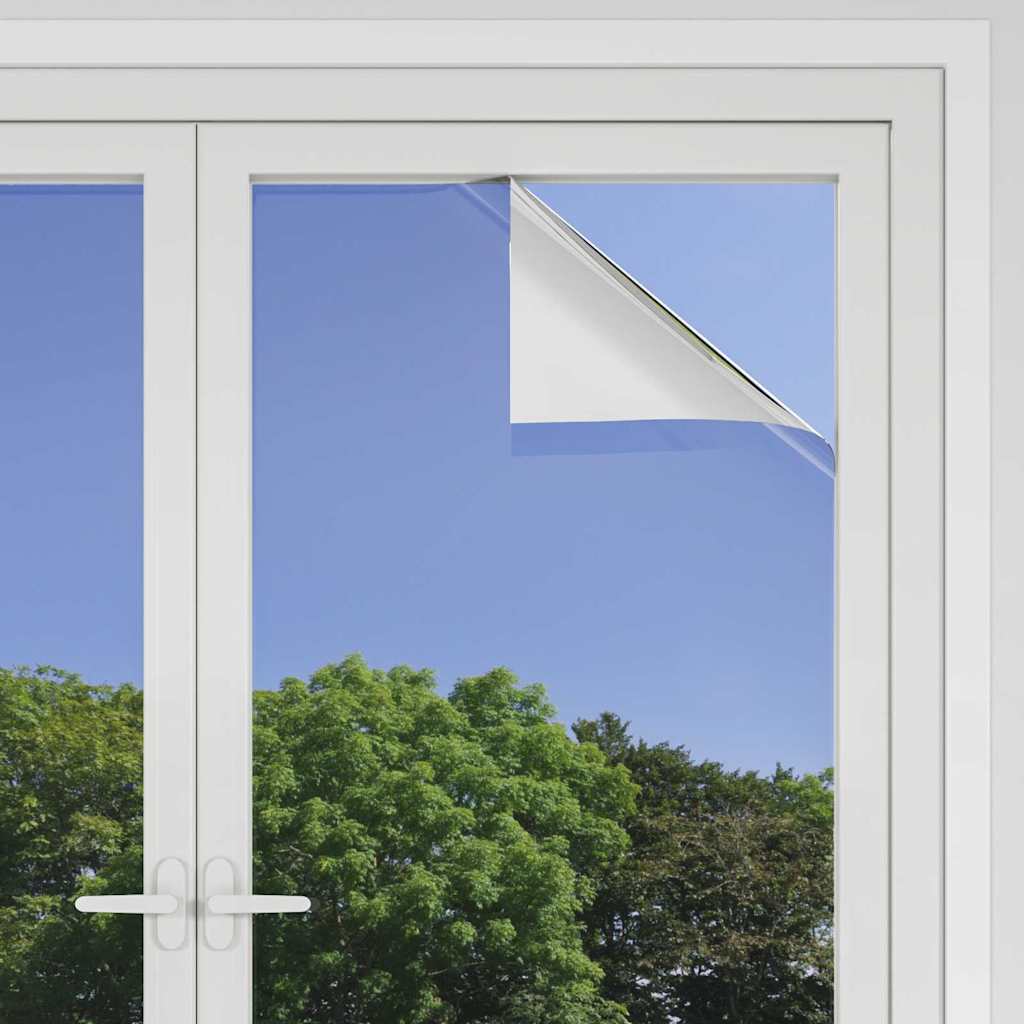 Pellicola per Finestra Solare Riflettente Statica Argento PVC