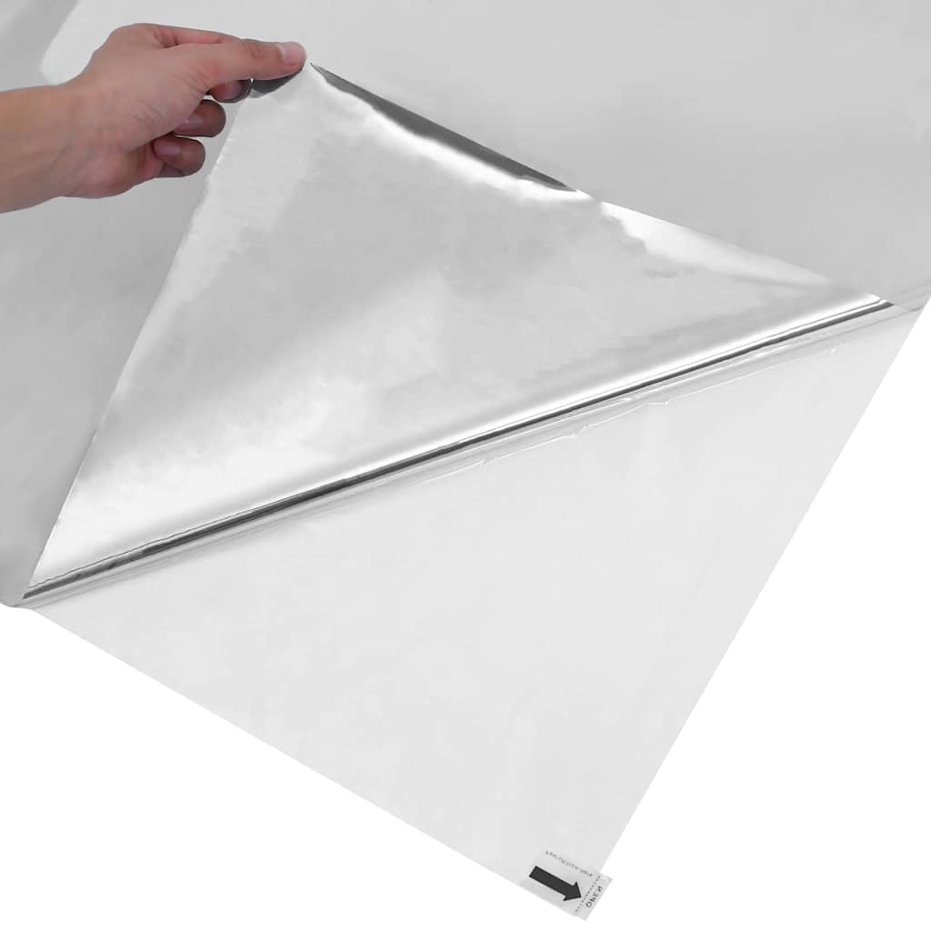 Pellicola per Finestra Solare Riflettente Statica Argento PVC