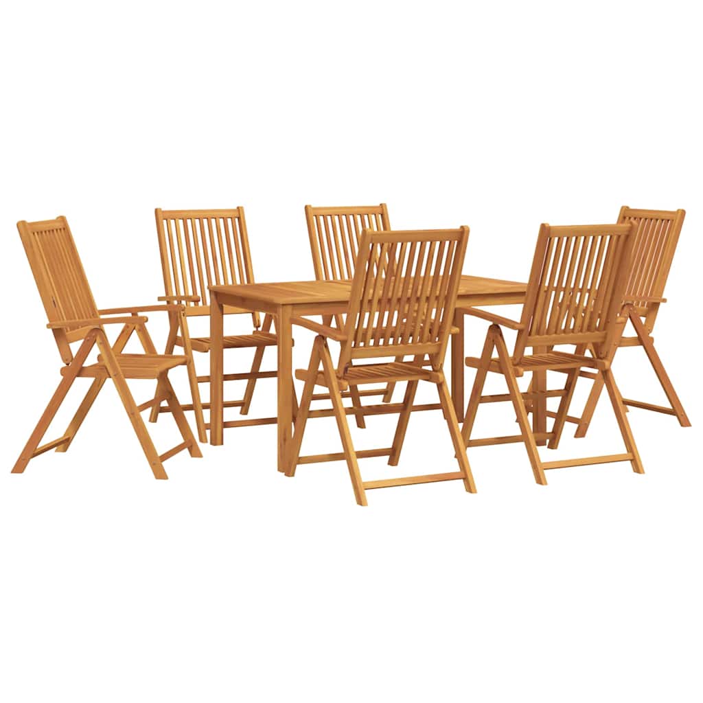 Set da Pranzo per Giardino 7 pz 6-Posti Naturale