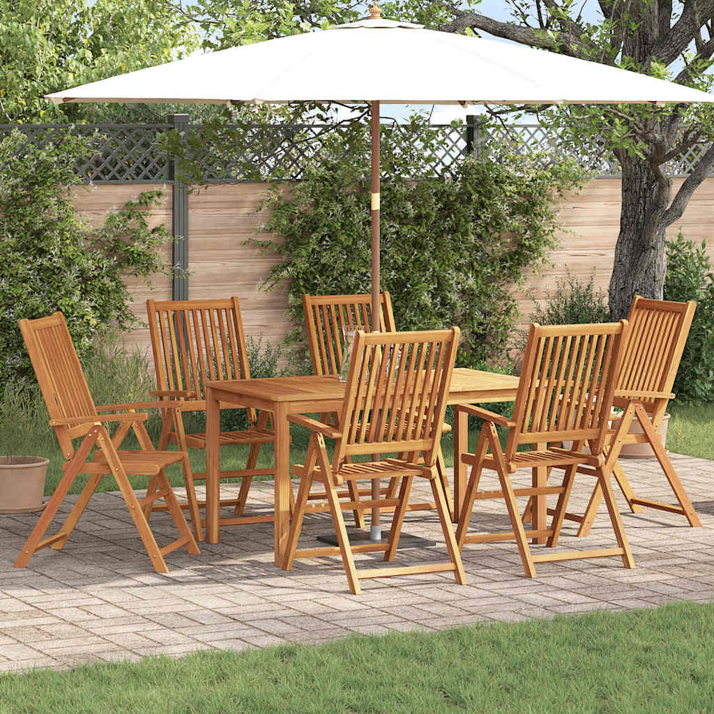 Set da Pranzo per Giardino 7 pz 6-Posti Naturale