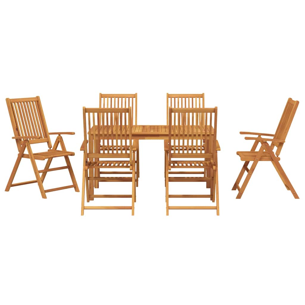 Set da Pranzo per Giardino 7 pz 6-Posti Naturale