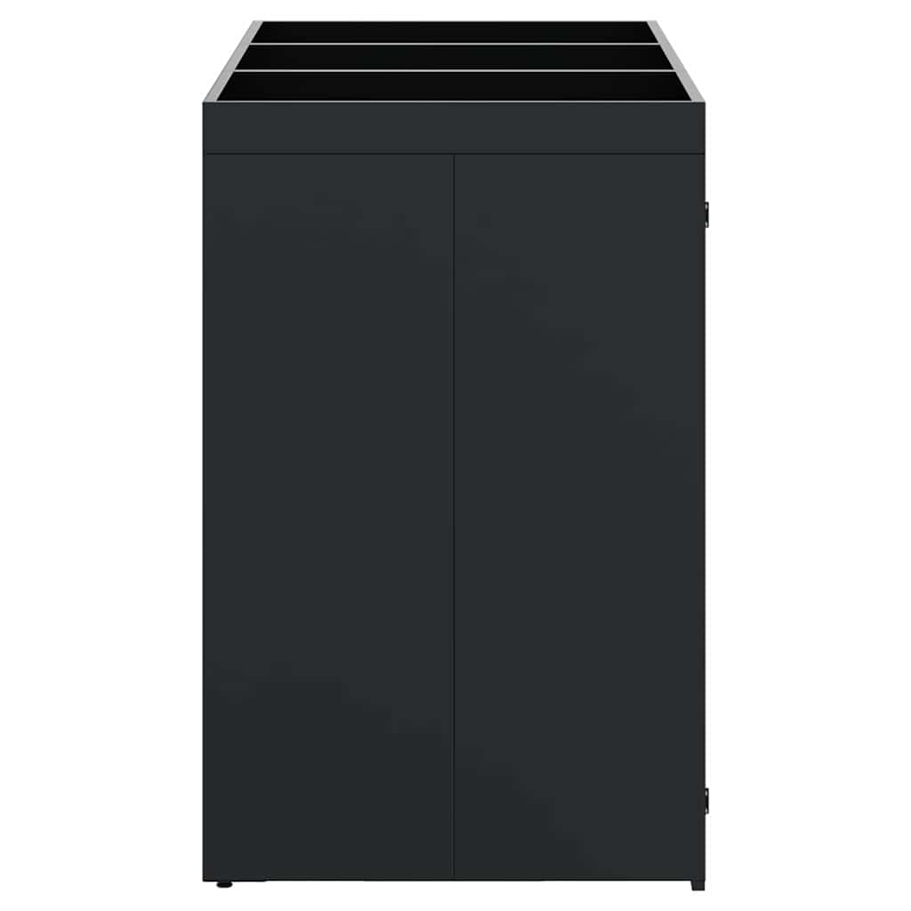 Contenitore per Rifiuti per 3 Bidoni Nero 204 x 77,5 x 121,5 cm