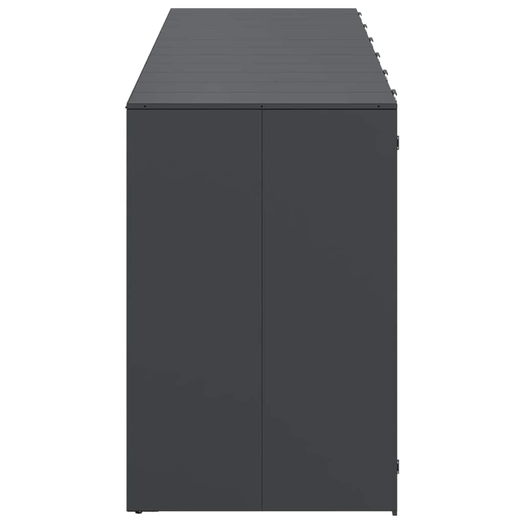 Contenitore per Rifiuti per 3 Bidoni Acciaio Inox Antracite