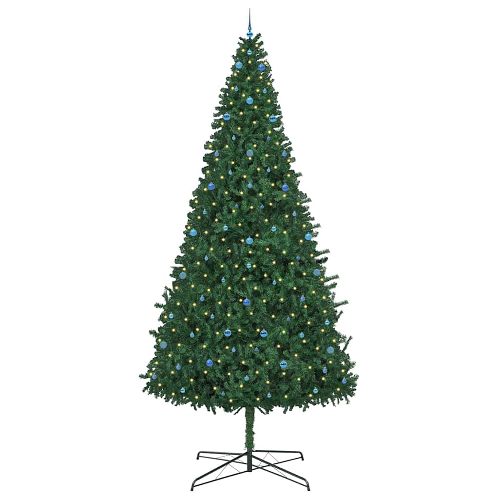 Albero di Natale con luci a corde decorative Verde 400 cm PVC
