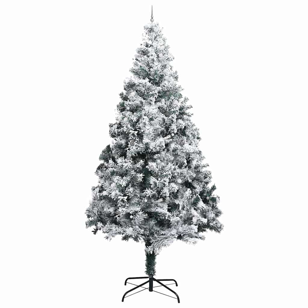 Albero di Natale Artificiale Pre-illuminato con Set di Palline