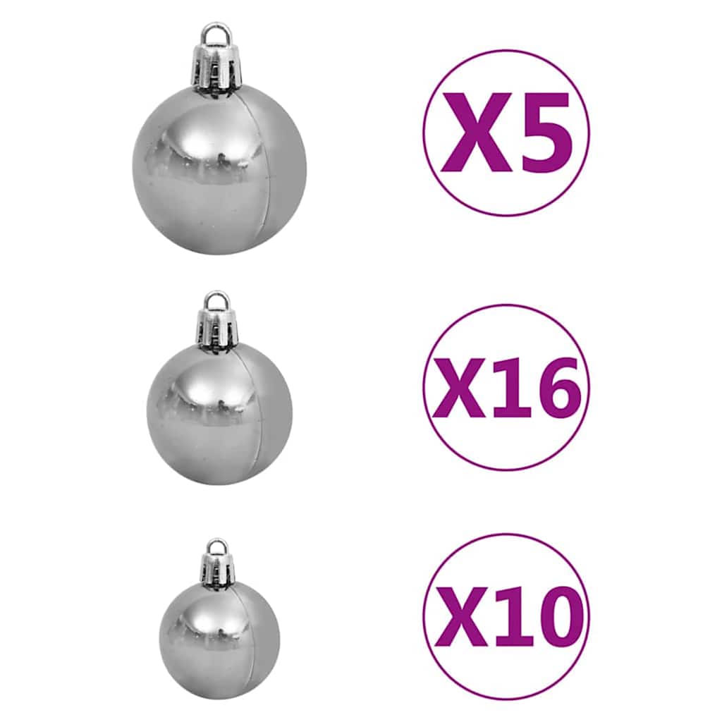 Albero di Natale snodato con 300 LED con supporto Verde 180 cm