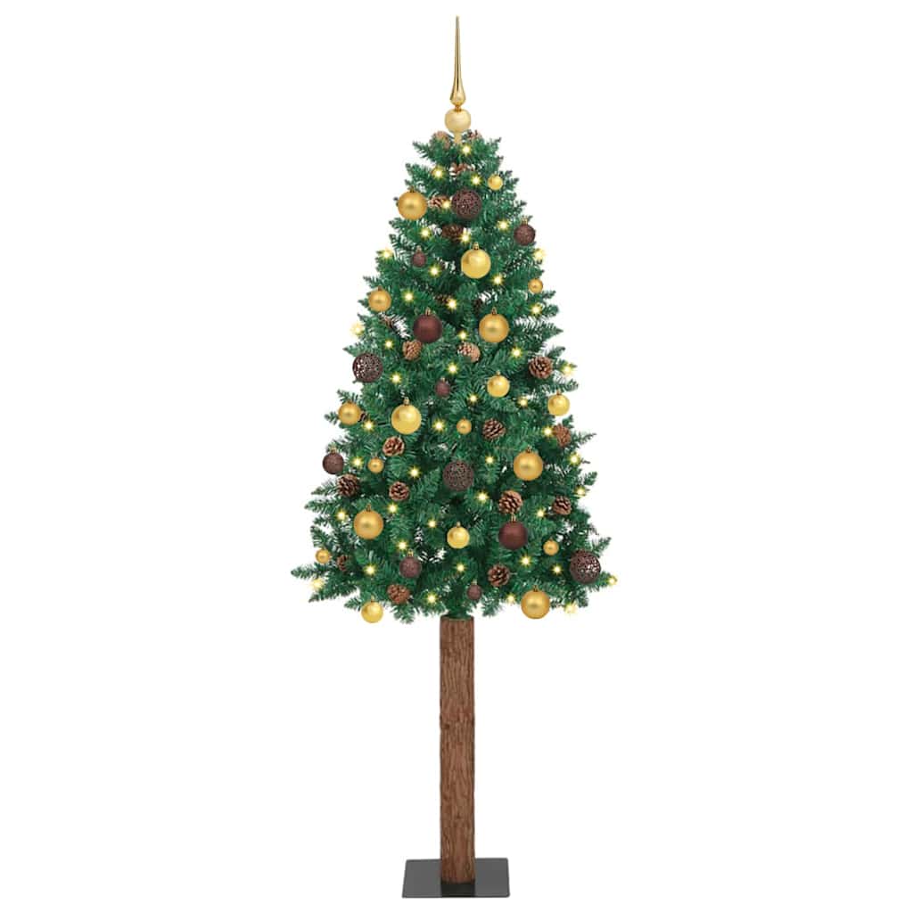 Albero di Natale snodato con 300 LED con supporto Verde 210 cm
