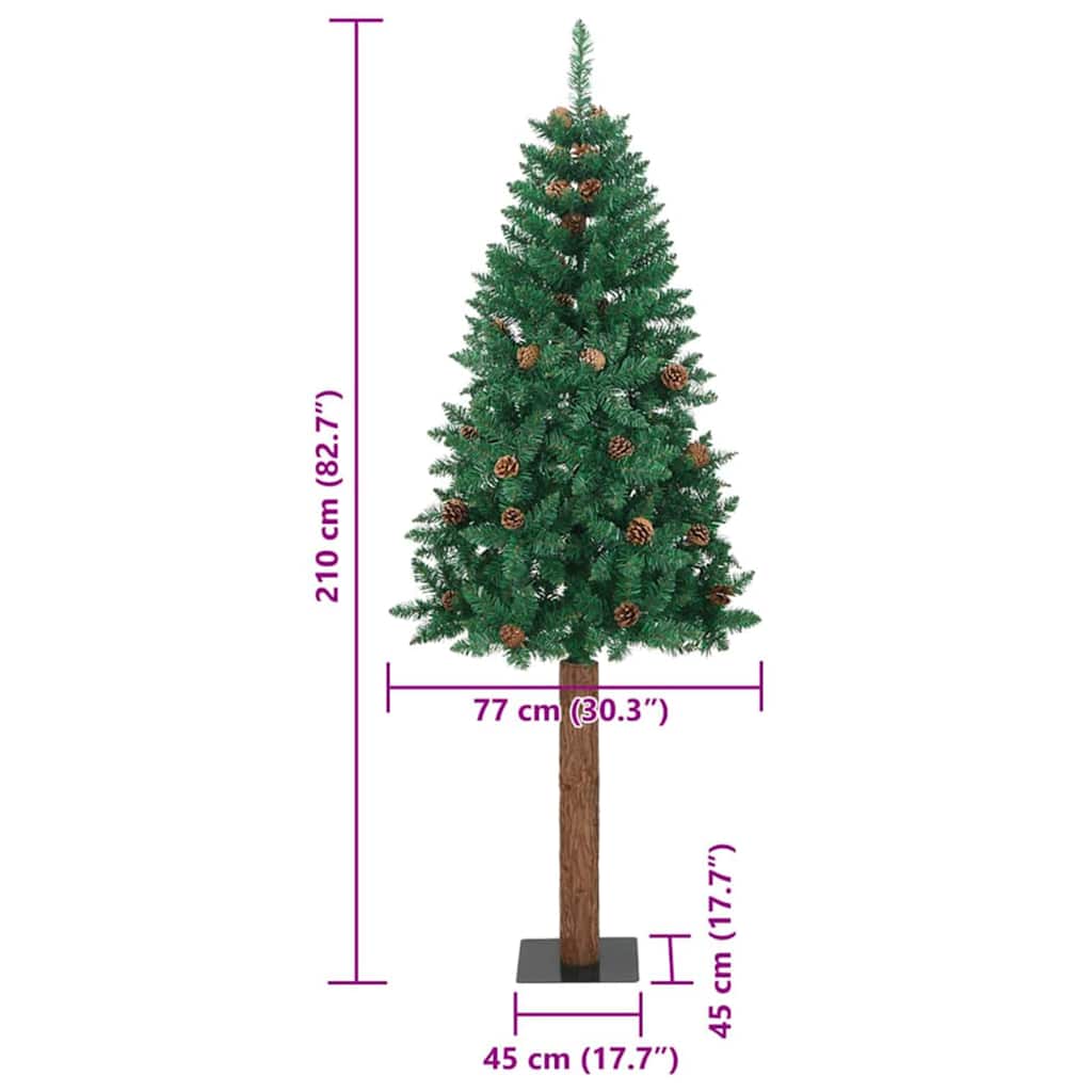 Albero di Natale snodato Verde 210 cm