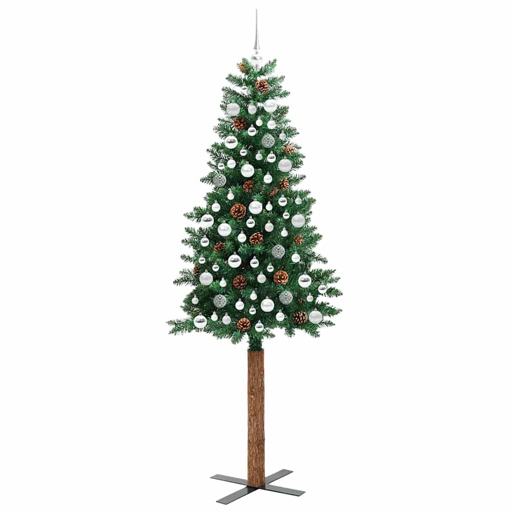 Albero di Natale snodato con 300 LED con supporto Verde 210 cm