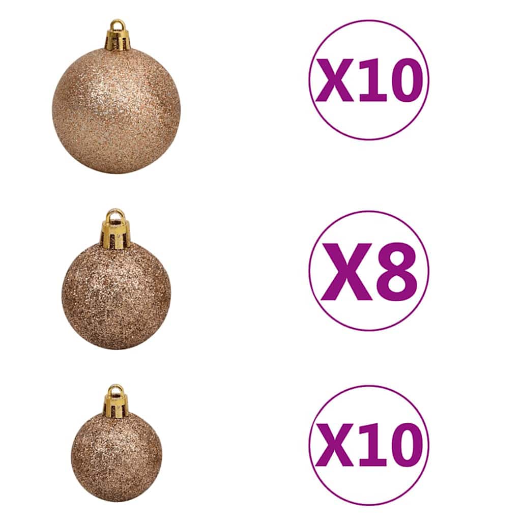 Albero di Natale snodato con 300 LED con supporto Verde 210 cm
