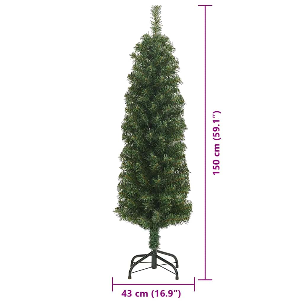 Albero di Natale artificiale con 150 LED Verde 150 cm