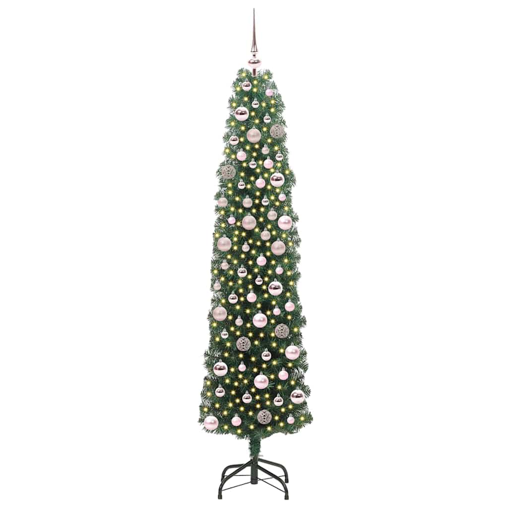 Albero di Natale artificiale con 300 LED Verde 180 cm