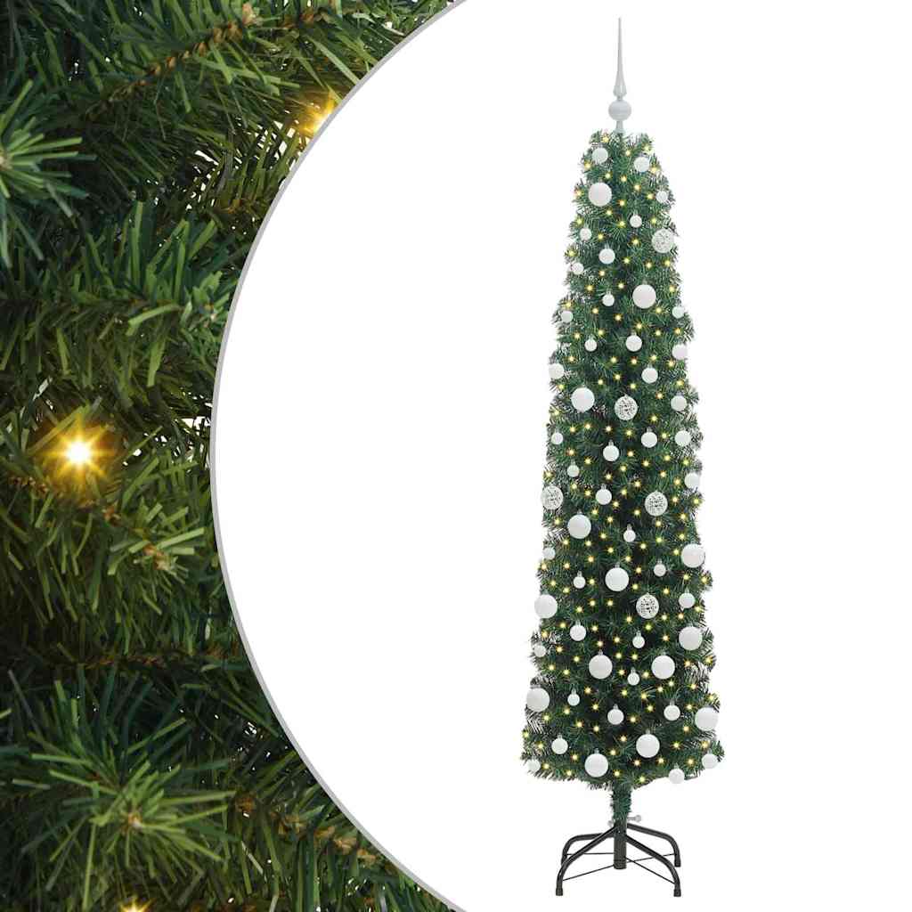 Albero di Natale artificiale con 300 LED Verde 180 cm