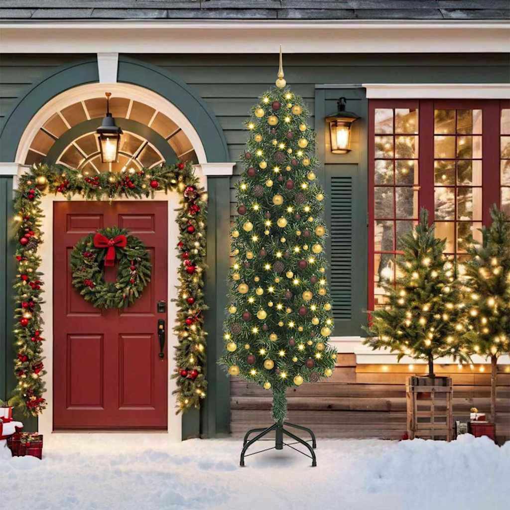 Albero di Natale artificiale con 300 LED Verde 210 cm