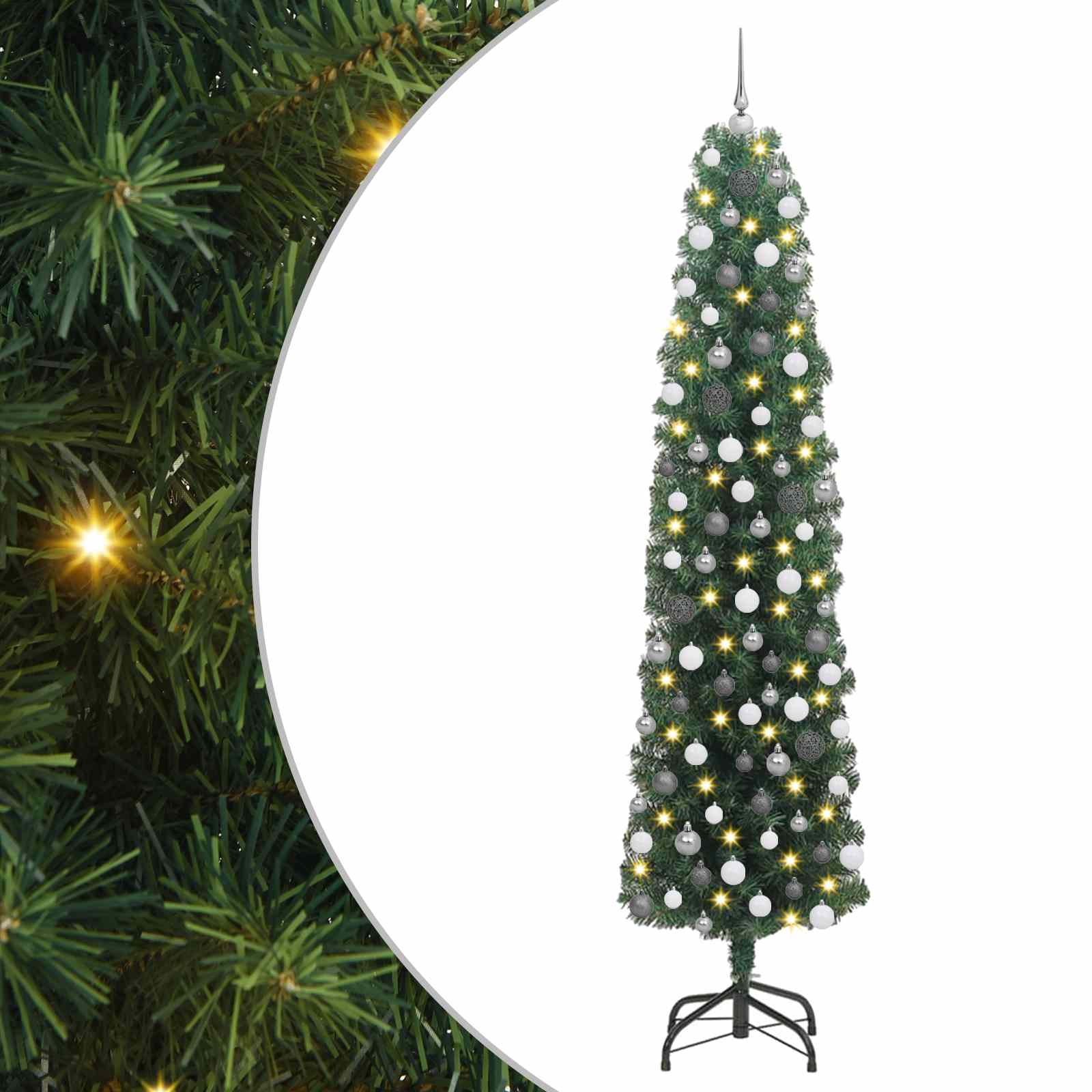 Albero di Natale artificiale con 300 LED Verde 210 cm