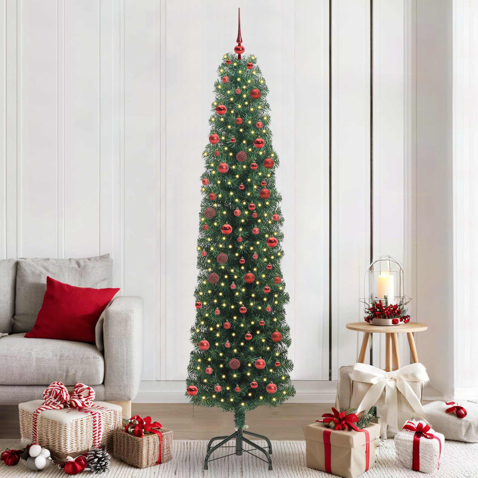 Albero di Natale artificiale con 300 LED Verde 210 cm