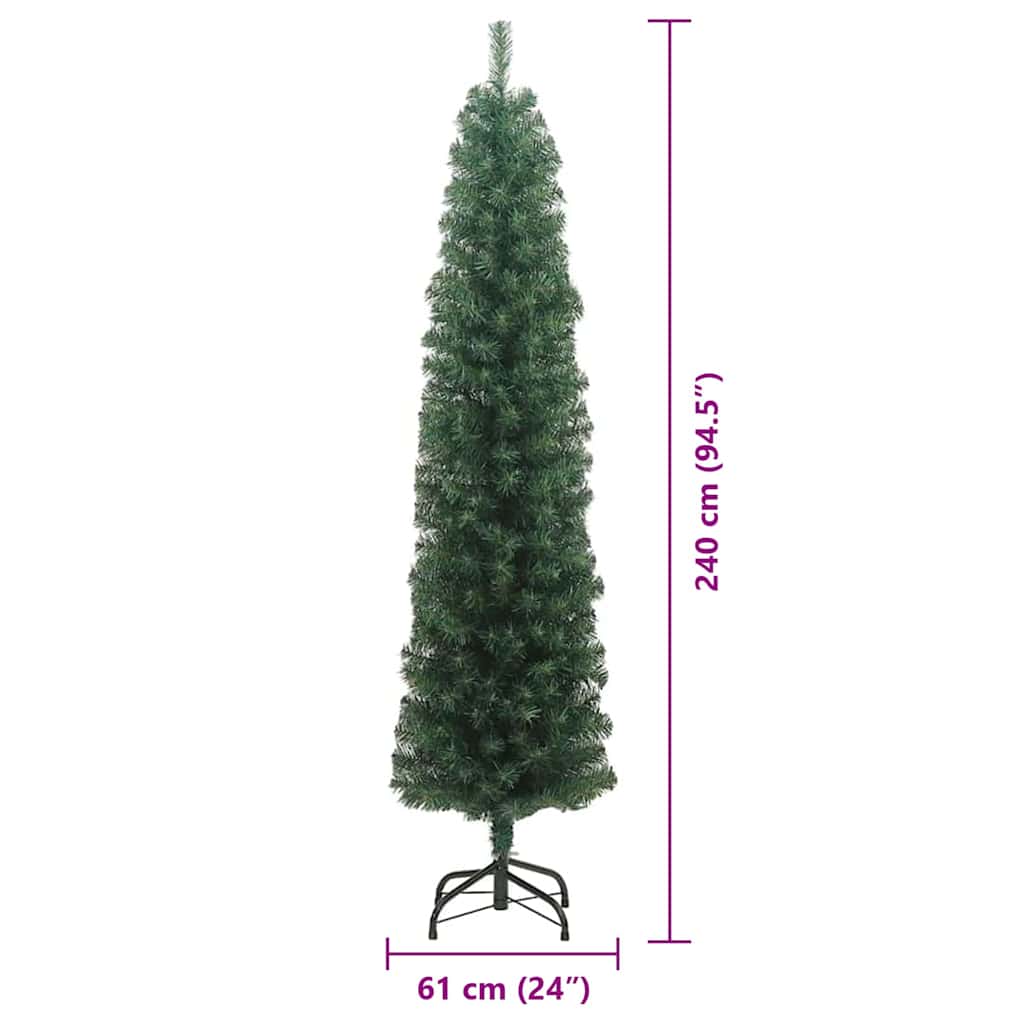 Albero di Natale artificiale con 300 LED Verde 240 cm