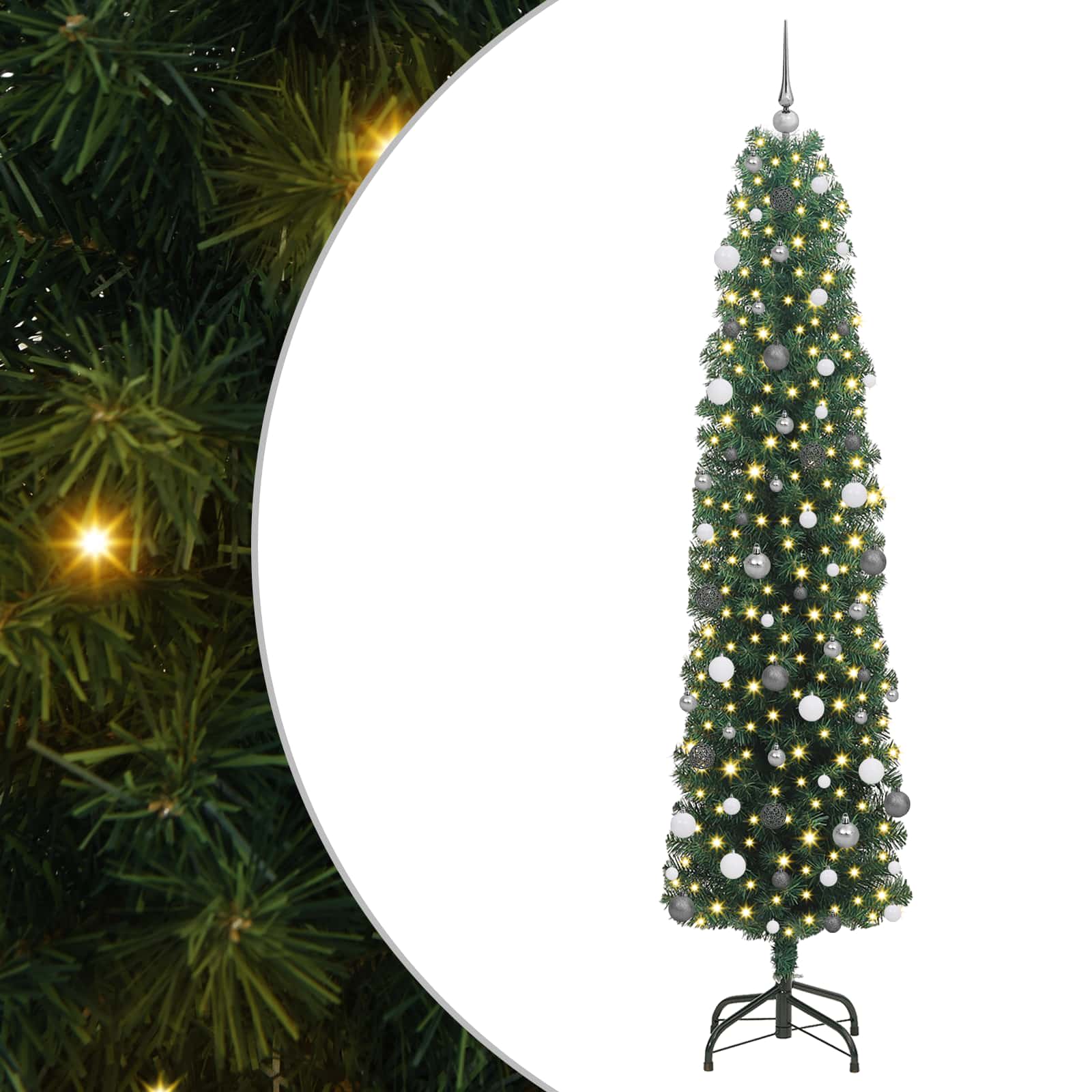 Albero di Natale artificiale con 300 LED Verde 240 cm