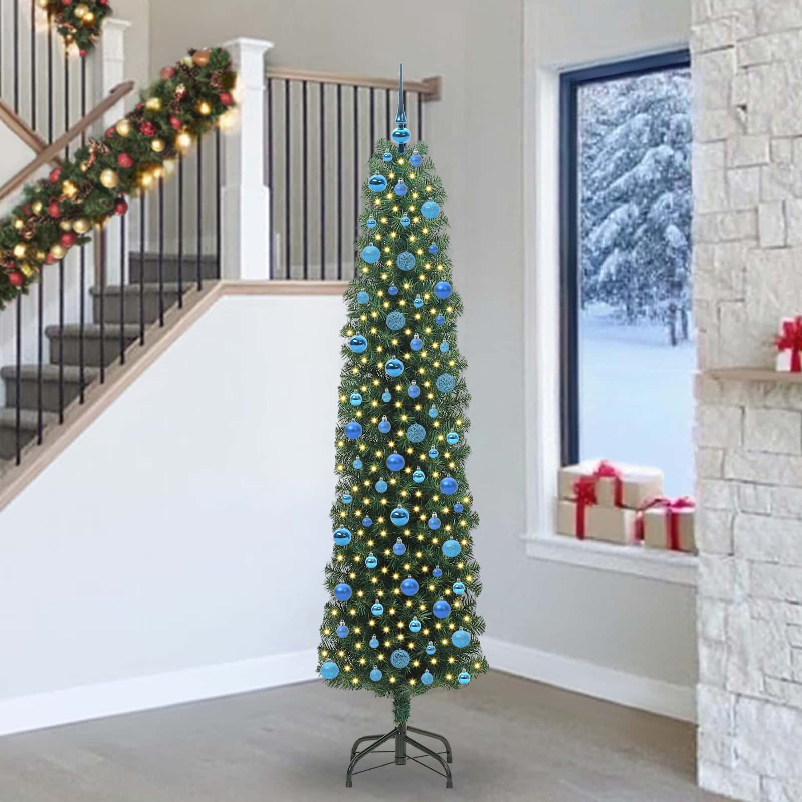 Albero di Natale artificiale con 300 LED Verde 240 cm