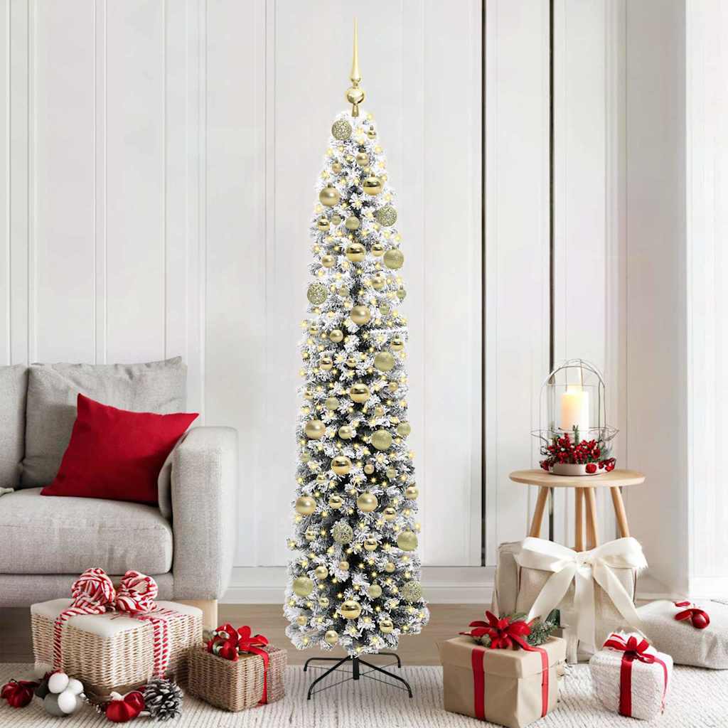 Albero di Natale artificiale Verde e Bianco 180 cm