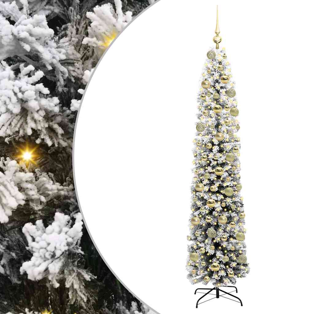Albero di Natale artificiale Verde e Bianco 180 cm