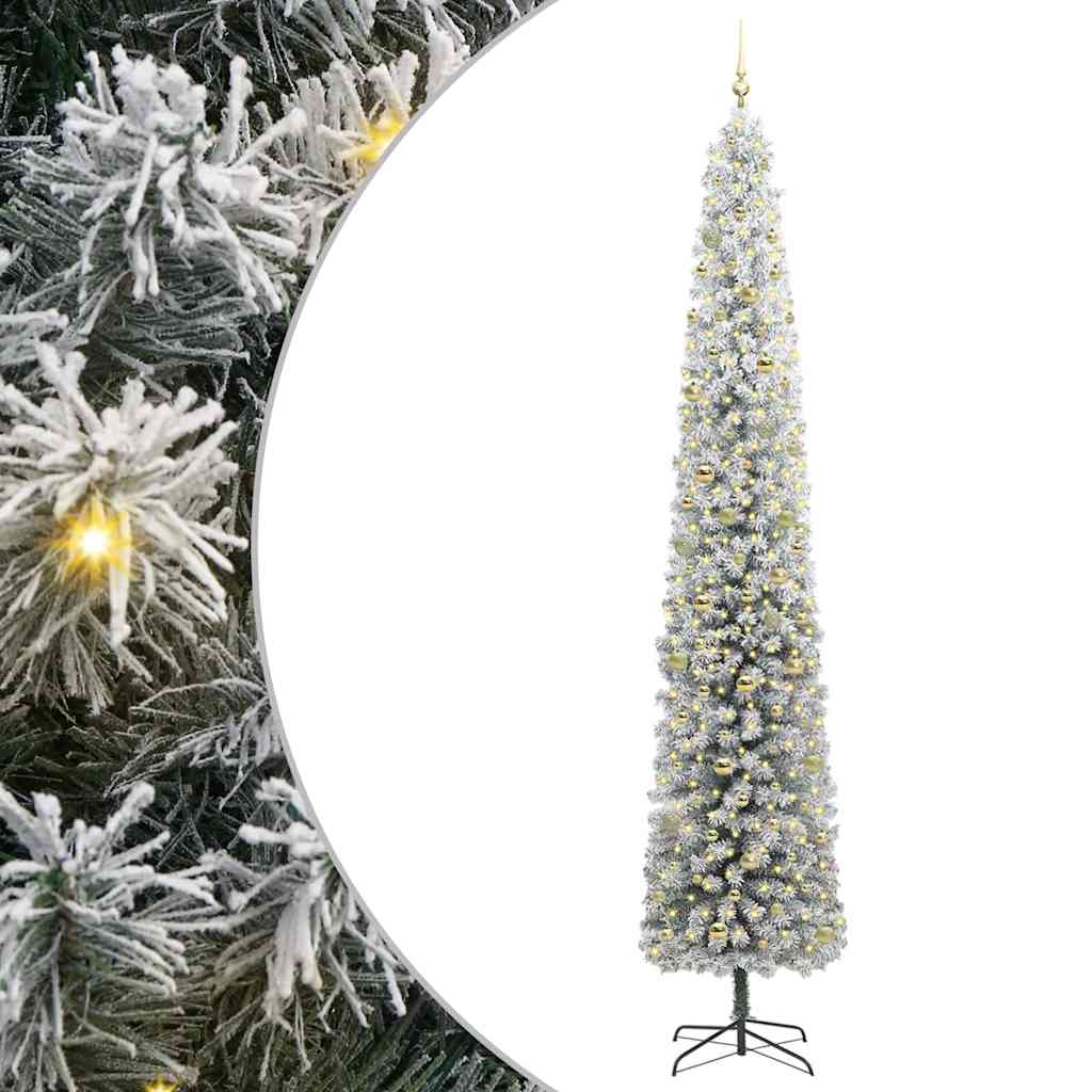 Albero di Natale artificiale Verde e Bianco 300 cm