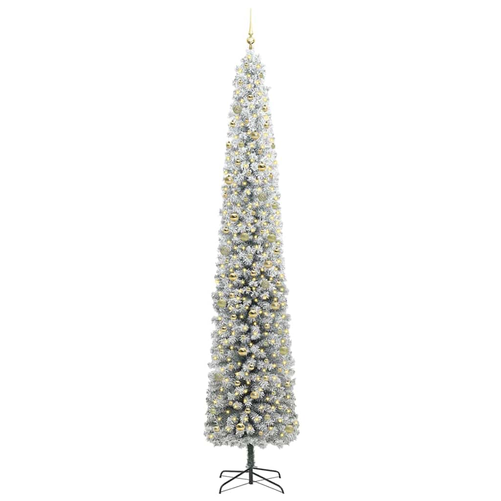 Albero di Natale artificiale Verde e Bianco 300 cm