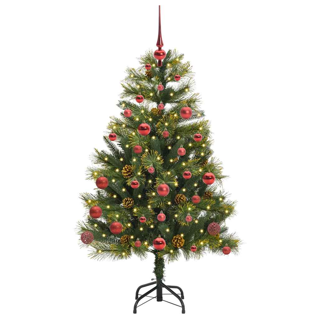 Albero di Natale artificiale pieghevole con coni Verde 150 cm