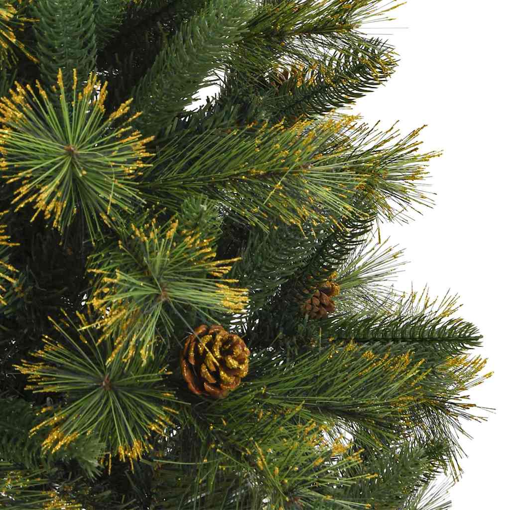 Albero di Natale artificiale pieghevole con coni Verde 150 cm