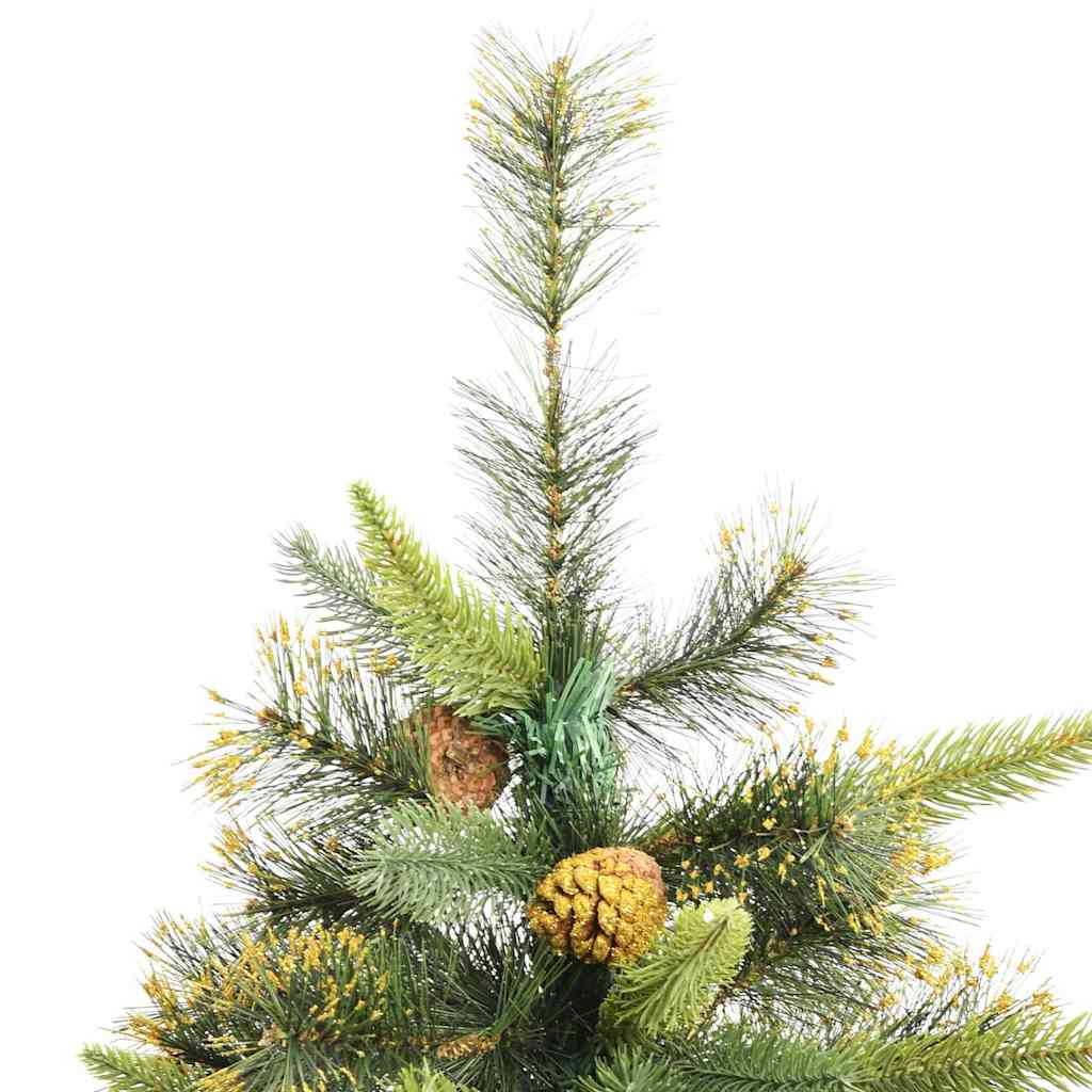 Albero di Natale artificiale pieghevole con coni Verde 180 cm