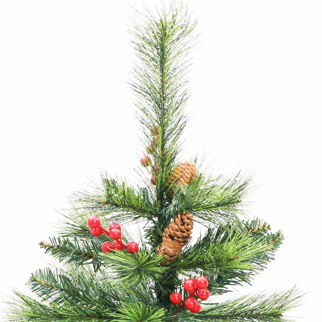 Albero di Natale artificiale 150 LED Bianco caldo PVC e Metallo