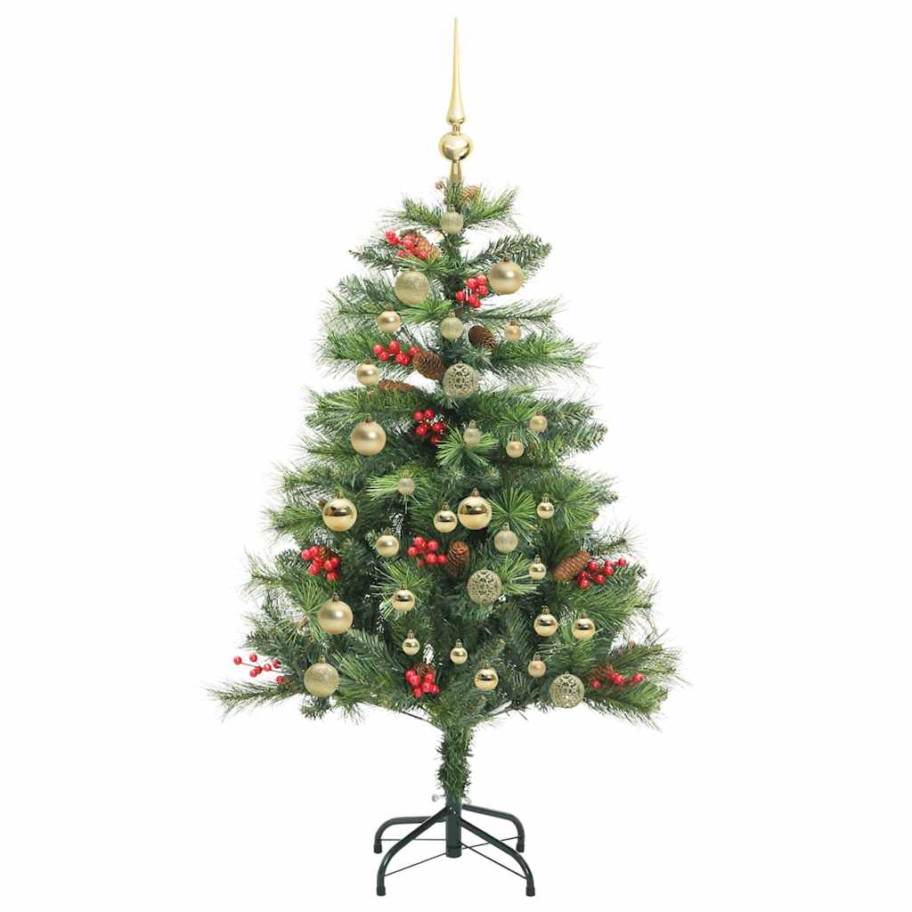 Albero di Natale artificiale 150 LED Bianco caldo PVC e Metallo