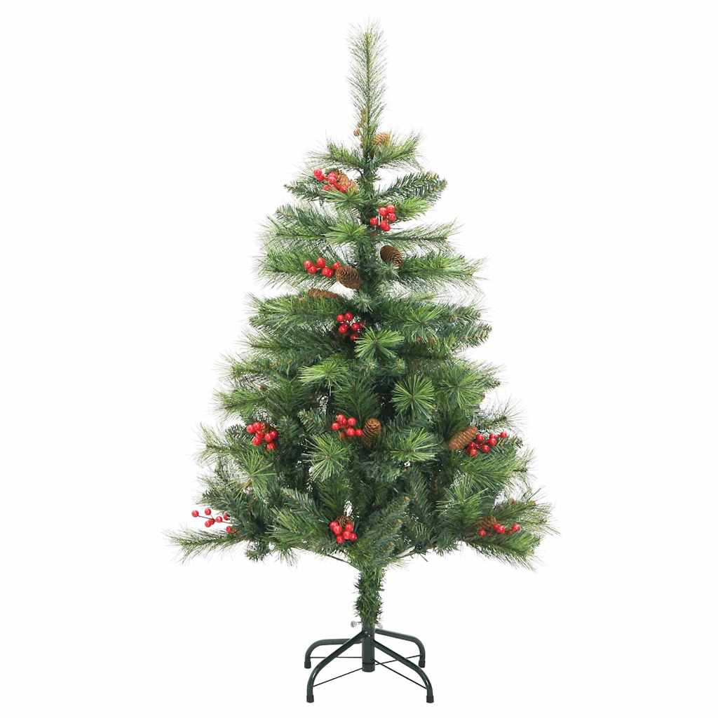 Albero di Natale artificiale 150 LED Bianco caldo PVC e Metallo