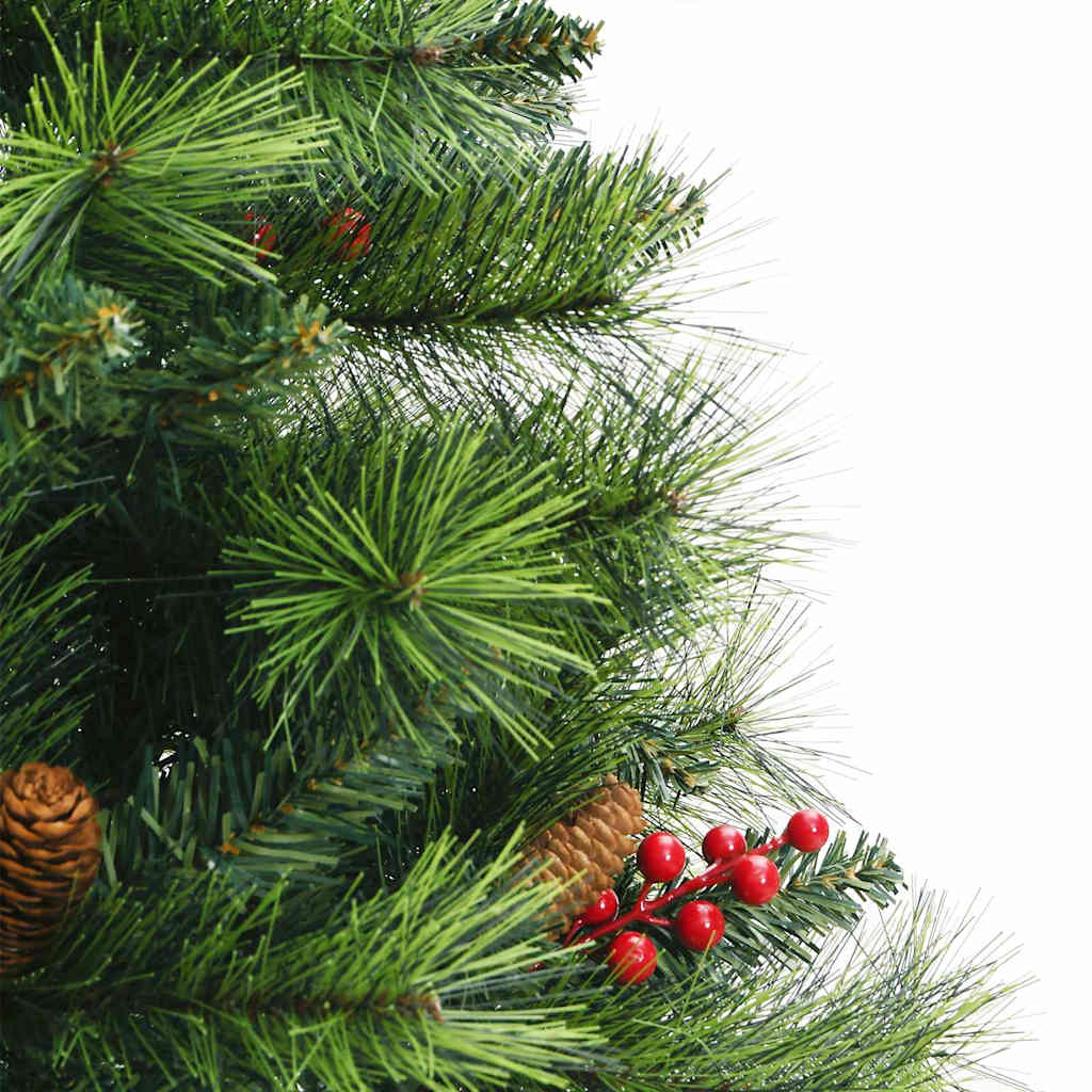 Albero di Natale artificiale 150 LED Bianco caldo PVC e Metallo
