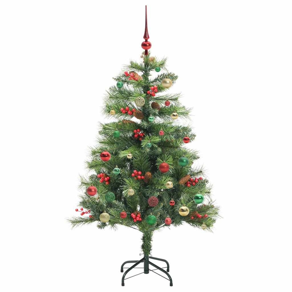 Albero di Natale artificiale 150 LED Bianco caldo PVC e Metallo