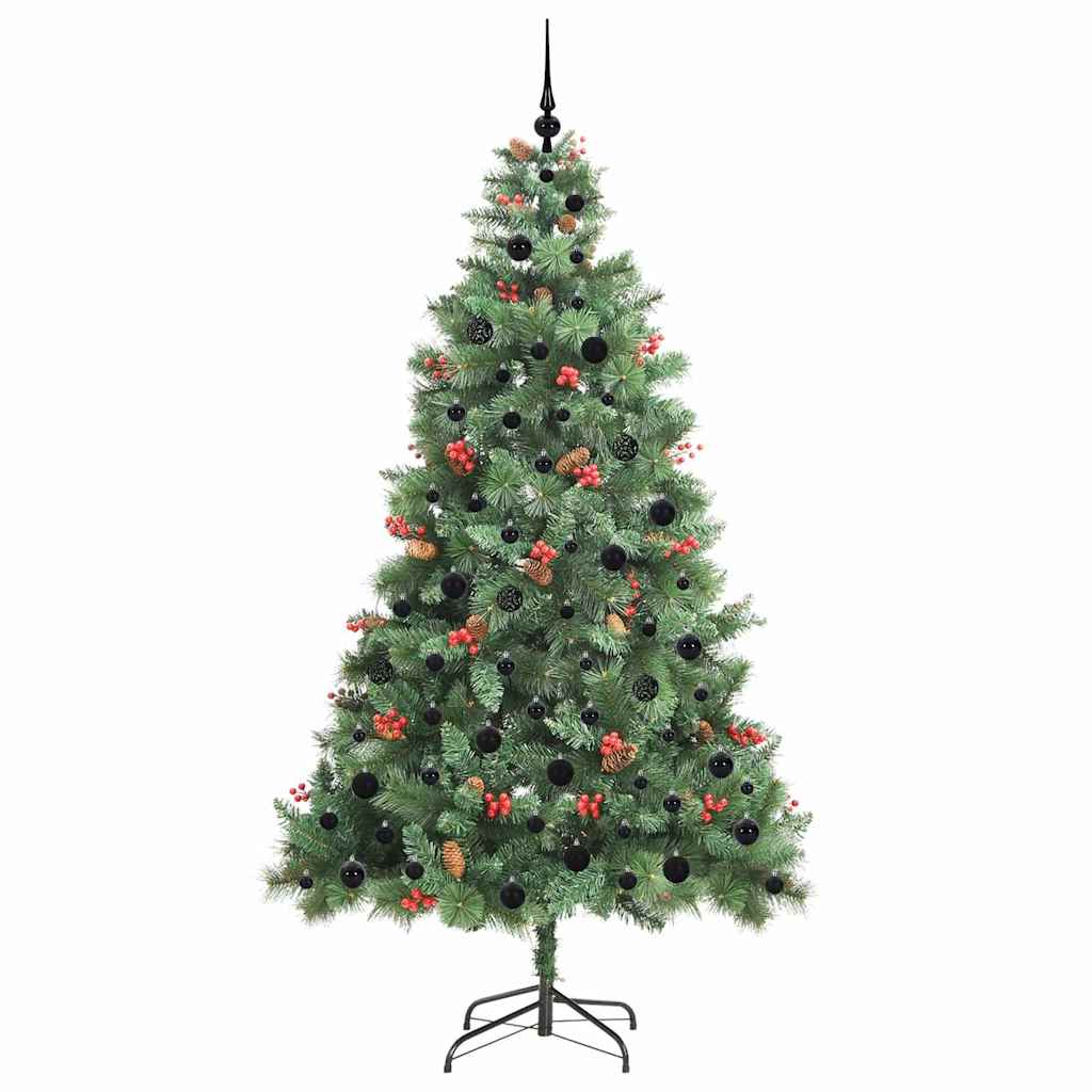 Albero di Natale artificiale 300 LED Bianco caldo PVC e Metallo