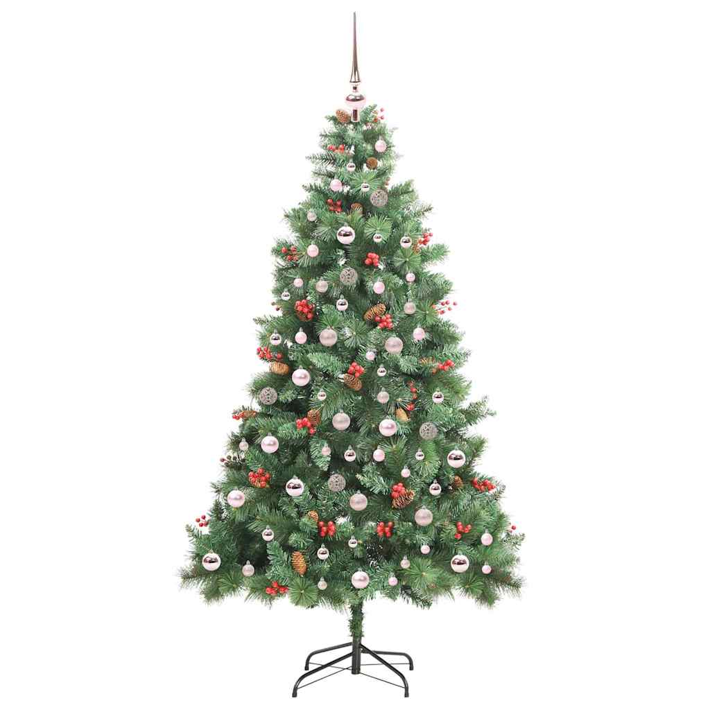 Albero di Natale artificiale 300 LED Bianco caldo PVC e Metallo