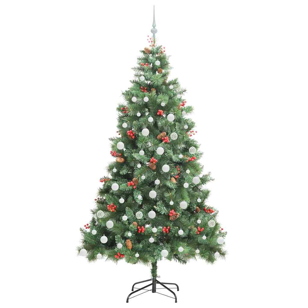 Albero di Natale artificiale 300 LED Bianco caldo PVC e Metallo