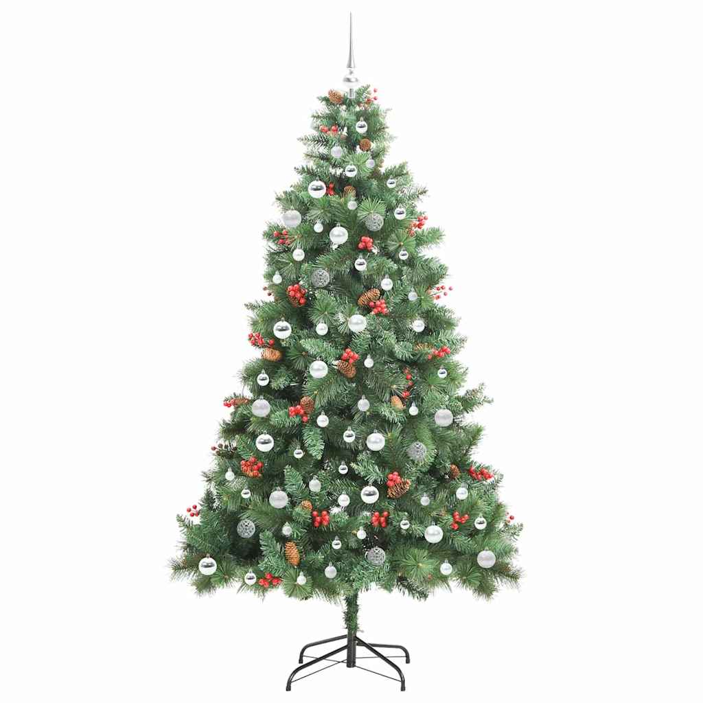 Albero di Natale artificiale 300 LED Bianco caldo PVC e Metallo