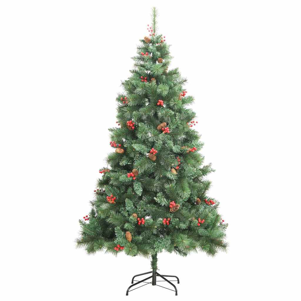 Albero di Natale artificiale 300 LED Bianco caldo PVC e Metallo