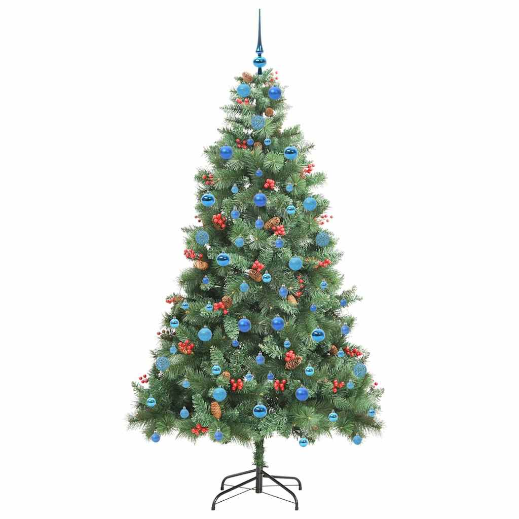 Albero di Natale artificiale 300 LED Bianco caldo PVC e Metallo