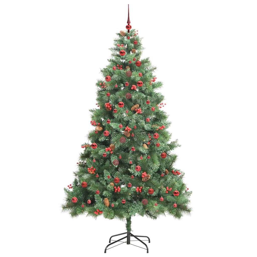 Albero di Natale artificiale 300 LED Bianco caldo PVC e Metallo