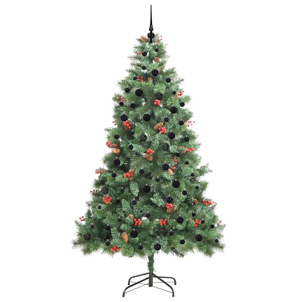 Albero di Natale artificiale 300 LED Bianco caldo PVC e Metallo