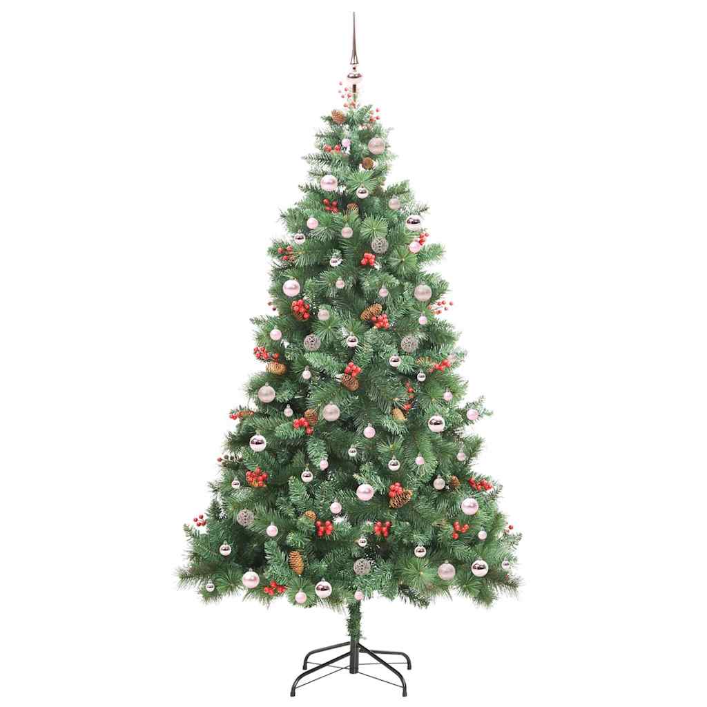 Albero di Natale artificiale 300 LED Bianco caldo PVC e Metallo